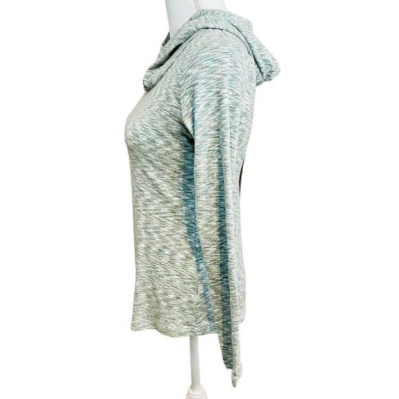 Columbia Sage Green and Grey Heather Pullover Stretch Long Sleeve Hoodie Medium - Picture 3 of 13